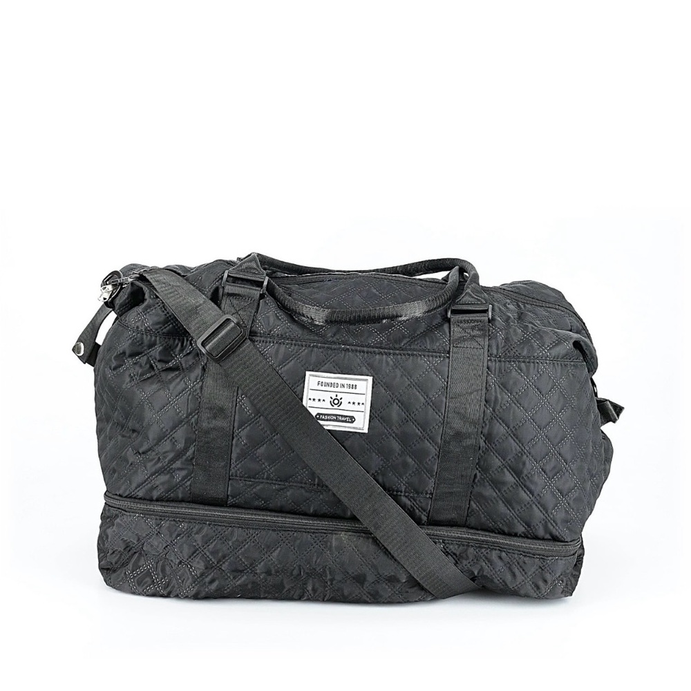 Black Quilted weekender Bag